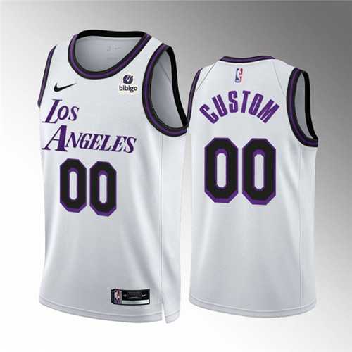Men & Youth Customized Los Angeles Lakers Active Player White City Edition Stitched Jersey